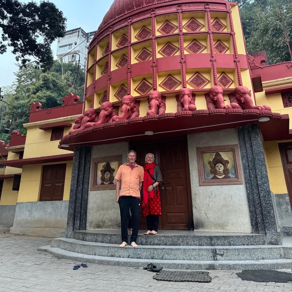 Lynda and Andy at Maa Bhairavi Mandir, Kamakhya, Guwahati, Assam